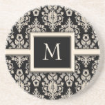 Damastast Monogramunderlägg