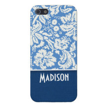 Damastast mönster för blått iPhone 5 cover