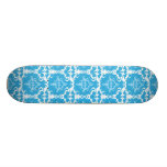 Damastast mönster för blått och för vit skate board decks