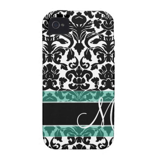Damastast mönster med monogramen