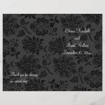 Damastast Paris bröllopsprogram Custom Flyer