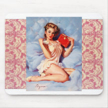 Damastast pinupmousepad musmattor
