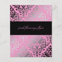 damastast rosa reklamblad för Flamingo 311-Dazzlin Personliga Flygblad