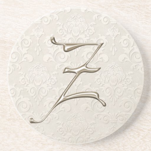 Damastast underlägg för Monogram - brev Z