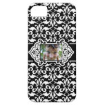 Damastast vit och svart iPhone 5 Case-Mate fodral
