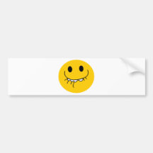Dämpat skratta gul smiley face bildekal