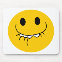Dämpat skratta gul smiley face mus mattor