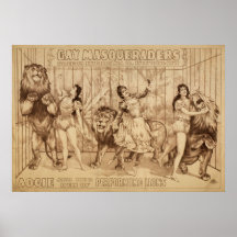 Damtoaletten med utförande LIONS agerar VAUDEVILLE Print