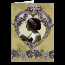 Damviolets valentin kort