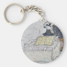 Danande pappra Ukiyoe Nyckelring