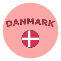 Danmark Runda Klistermärken
