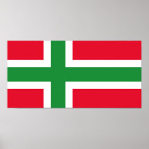 Danmark Bornholm, Danmark flagga Print