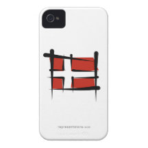 Danmark borstar flagga iPhone 4 skal