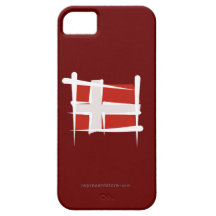 Danmark borstar flagga iPhone 5 Case-Mate skal