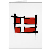 Danmark borstar flagga kort