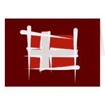 Danmark borstar flagga kort