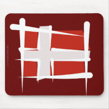 Danmark borstar flagga mus matta