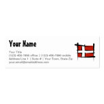Danmark borstar flagga visitkort
