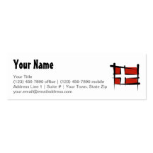 Danmark borstar flagga visitkort