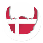 Danmark danskaViking Dansk hjälm Runda Klistermärken