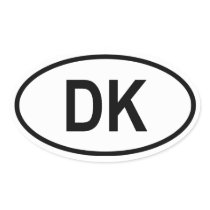 Danmark "DK ", Klistermärke