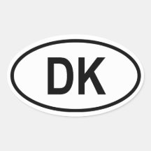 Danmark "DK ", Klistermärke