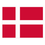 Danmark flagga DK Vykort