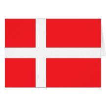 Danmark flagga hälsningskort