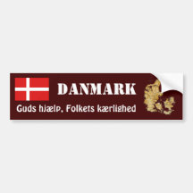 Danmark flagga + Kartabildekal