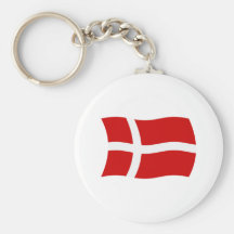 Danmark flagga Keychain Nyckelringar