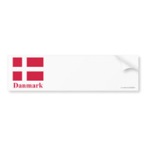 Danmark flagga med namn i danska