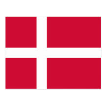 Danmark flagga vykort