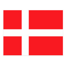 Danmark flagga vykort
