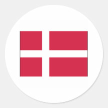 Danmark FLAGGAinternationell Klistermärke