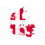 Danmark flaggakarta DK Vykort