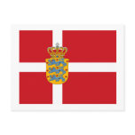Danmark Flagw COA-vykort