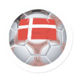 Danmark fotboll rund klistermärke