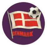 Danmark fotboll runda klistermärken