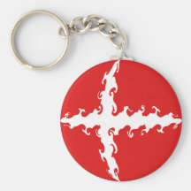 Danmark Gnarly flagga Nyckel Ring
