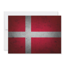 Danmark Grungeflagga texturerade Demarkian