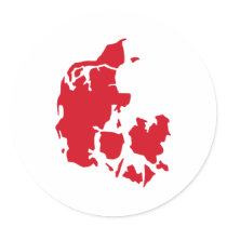 Danmark kartlägger rund klistermärke