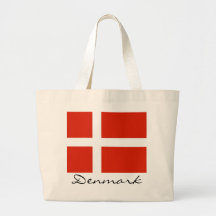 Danmark med Dannebrog Tote Bags