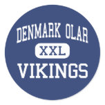 Danmark Olar - Vikings - kick - Danmark Runda Klistermärken