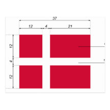Danmark-Proportionera-Da Danmark flagga Vykort