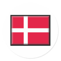 Danmark sjunker runda klistermärken