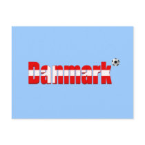 Danmark sjunker Danmark, logofotboll somfudbold ut Vykort