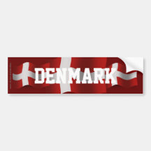 Danmark som vinkar flagga bildekal