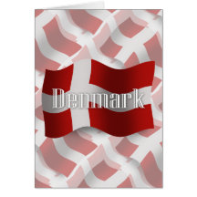 Danmark som vinkar flagga hälsnings kort