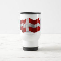 Danmark som vinkar flagga kaffe mugg