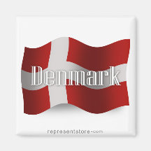 Danmark som vinkar flagga kylskåps magneter